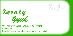 karoly gyuk business card